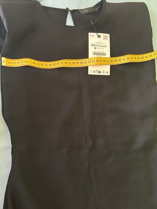 Vestido Zara Negro Asimétrico Talla XS