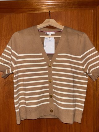 Jersey Tommy Hilfiger Rayas Beige/Blanco