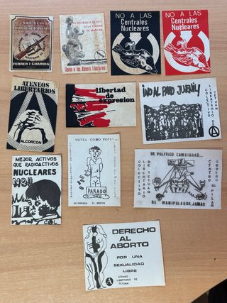 Lote pegatinas políticas anarquistas años 70/80