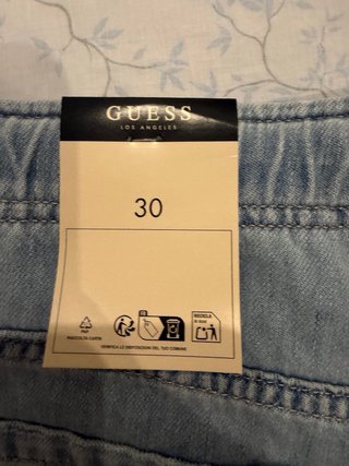 Guess Shorts Vaqueros Azules Mujer