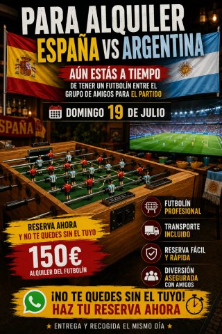 Alquiler Futbolín Profesional 150€
