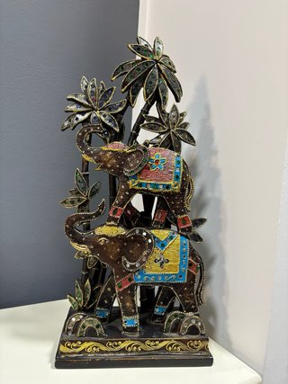 Statua elefanti decorata