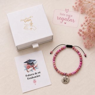 Pulsera de graduación personalizada con nombre