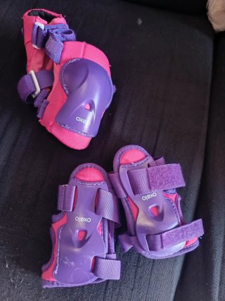 Protecciones patines Oxelo (rodilleras y muñequera