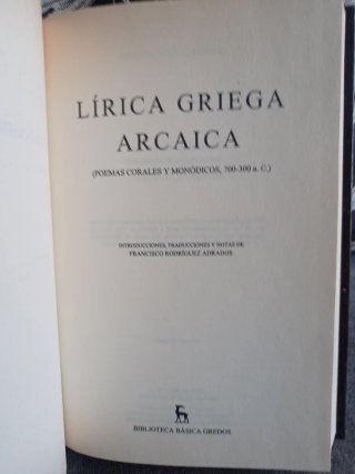 Lírica griega arcaica