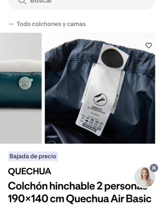 Colchón hinchable Quechua + hinchador