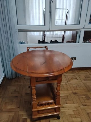 Mesa de cocina redonda madera 80cm