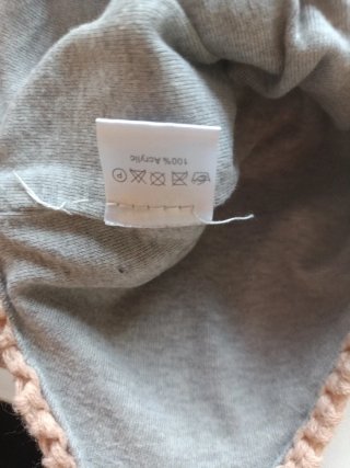 Gorro de niña tejido con elefante para 1-3 años