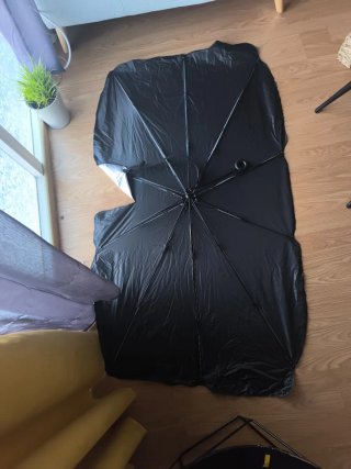 Parasol Coche Plegable Negro