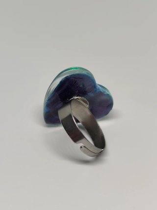 Anello Cuore Aurora Boreale