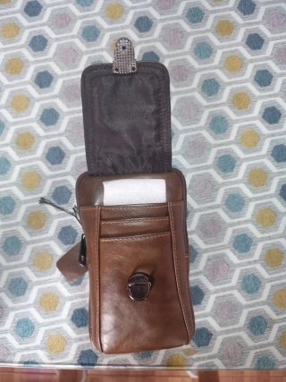 Bolso mini motero Bullcaptain marrón