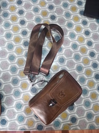 Bolso mini motero Bullcaptain marrón