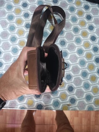 Bolso mini motero Bullcaptain marrón