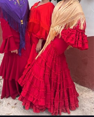 Traje de Flamenca Rojo Canastero