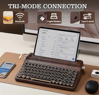 Teclado Máquina Escribir YUNZII QL75 Inalámbrico