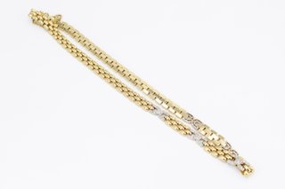 Gargantilla de oro combinado de 18k. Ref:020-02-01236