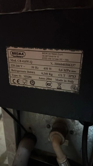 Máquina de Hielo Brema 45 kilos