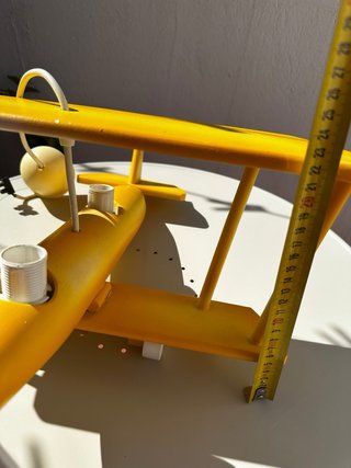 Lámpara infantil avión amarillo 2 bombillas E14