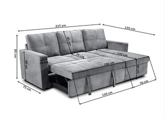 ¡OFERTA: Sofá cama chaise con arcón REBAJA!