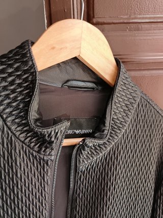 Chaqueta Cuero Armani Exchange Negra Talla L