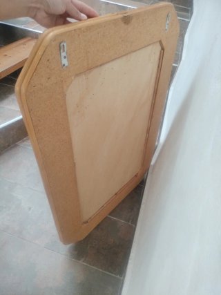 Espejo de mimbre octogonal