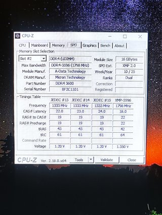 XPG 2x16GB 3600MHz 32GB ram ADATA Gammix D10 DDR4