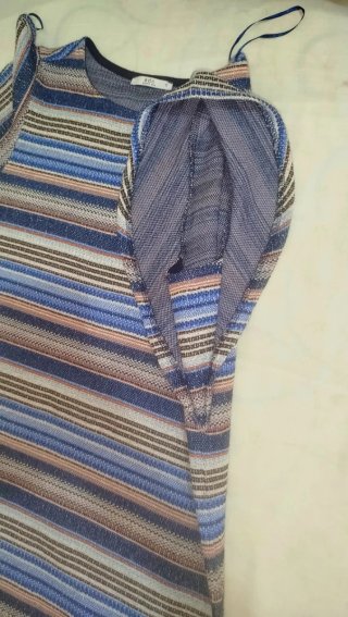 Vestido EDC Esprit franjas texturizado, S