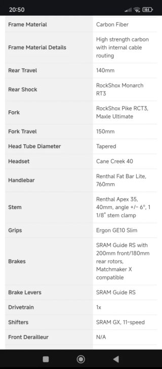 MTB Enduro Canyon Spectral CF 8.0