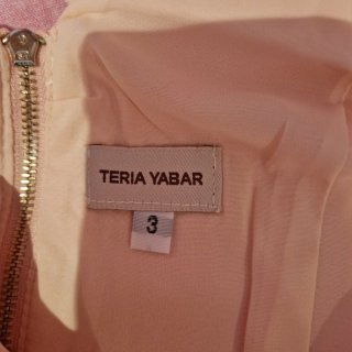 Elegante vestido de fiesta oro y rosa