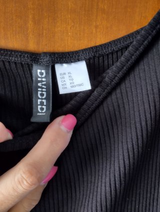 Vestido largo, maxi de H&M canalé negro