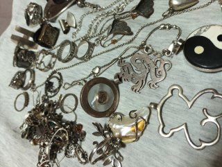 Lotto di gioielli in argento vari 344,7 grammi