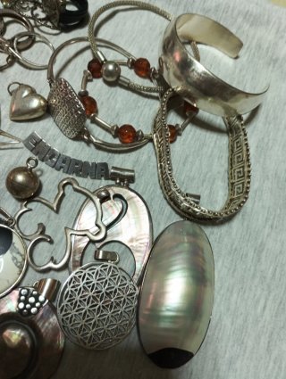 Lote Joyas Plata Variadas 358 gramos