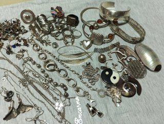 Lote Joyas Plata Variadas 358 gramos