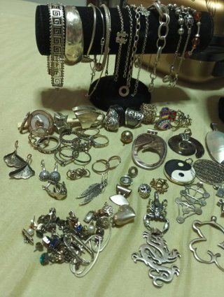Lote Joyas Plata Variadas 410.2 gramos