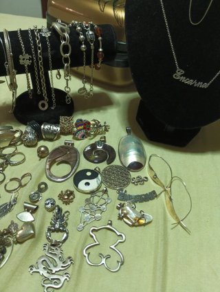 Lote Joyas Plata Variadas 410.2 gramos