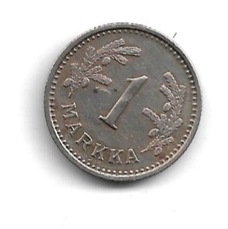 Finlandia 1 Markka 1939 Moneda Antigua