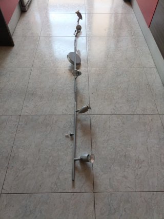 Lámpara de techo plateada