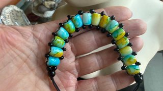 Pulsera de Cuentas de Comercio antiguas siglo:XIX