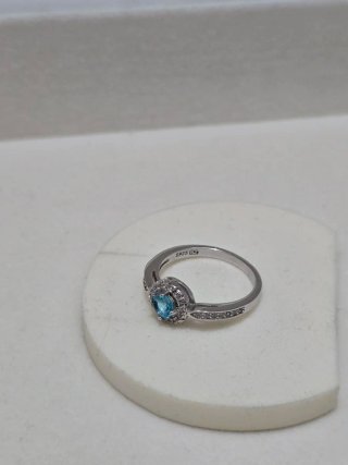 Anello in Argento 925 con Zirconi Blu