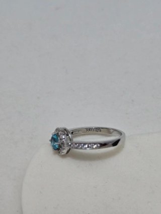 Anello in Argento 925 con Zirconi Blu