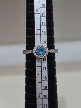 Anello in Argento 925 con Zirconi Blu