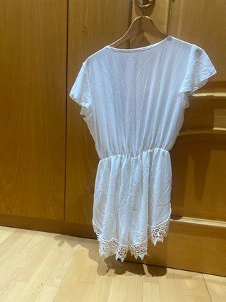 Vestido Short Étnico Blanco