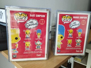 Oportunidad. Bart y Marge Simpson Funko Pop.