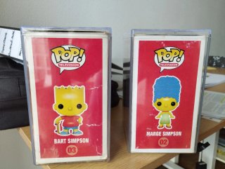 Oportunidad. Bart y Marge Simpson Funko Pop.
