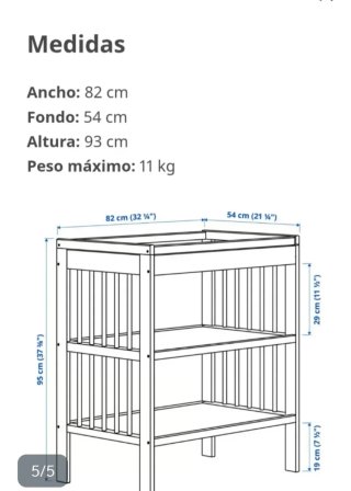 Cambiador bebé IKEA blanco