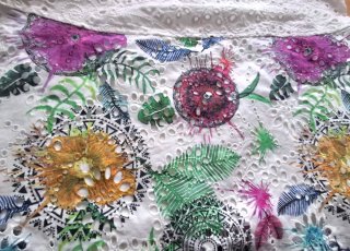 Vestido Desigual Blanco Multicolor