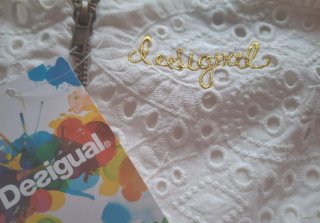 Vestido Desigual Blanco Multicolor