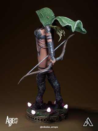Figura Resina Elaria Shadowleaf, la arquera Elfa