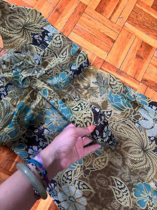 Vestito midi y2k scollo all’americana verde