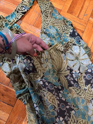 Vestito midi y2k scollo all’americana verde